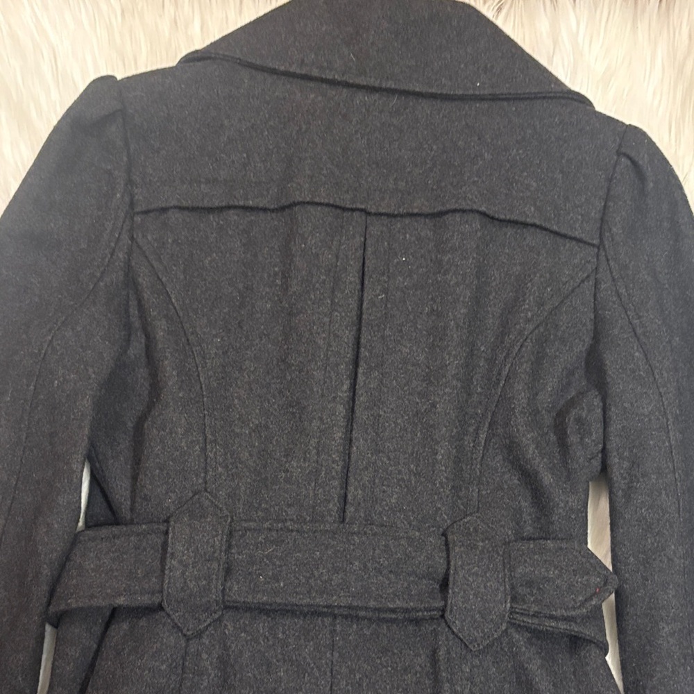 Guess Belted Wool Coat, Size Small, 2012 Collection - Picture 11 of 14